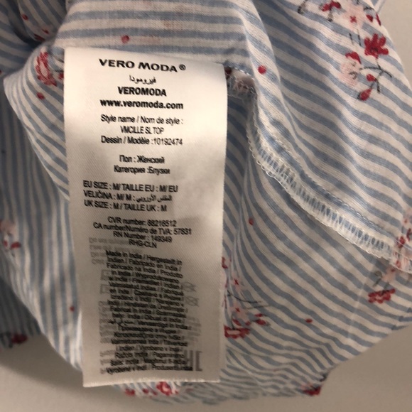 ASOS blue striped floral flowy top BRAND NEW - Picture 3 of 5